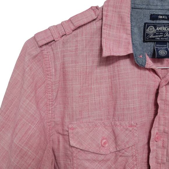 American Rag Button Down Top Pink Small 478 - Picture 4 of 11